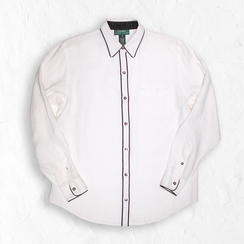 Ralph Lauren Linen White Blouse